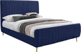 Zara Navy Velvet Full Bed (3 Boxes) image